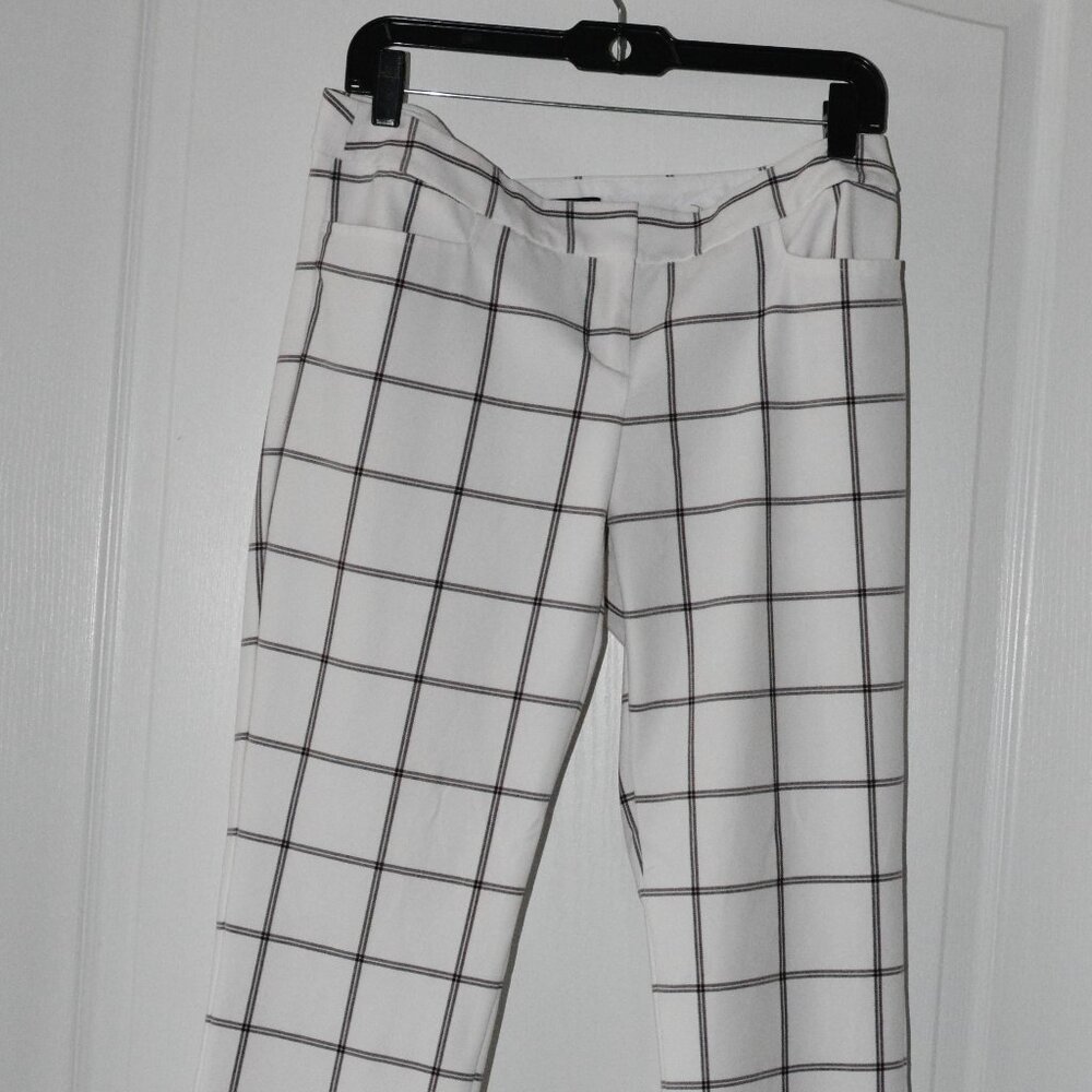 Express Columnist  Plaid Stretch Boot cut Mid Rise Pants size 8R